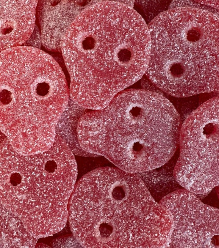 SOUR STRAWBERRY VEGAN MINI SKULLS