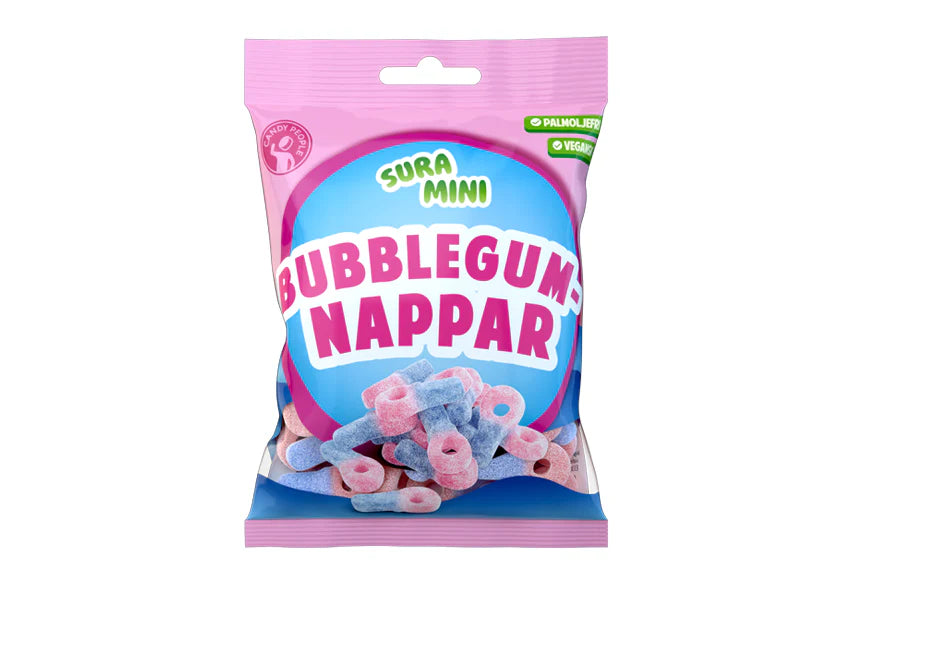 SOUR MINI BUBBLEGUM NAPPAR (VEGAN)