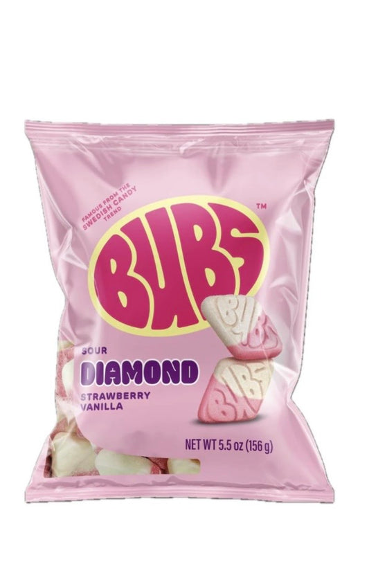 MINI BUBS STRAWBERRY & VANILLA DIAMOND 155 GRAM (VEGAN)