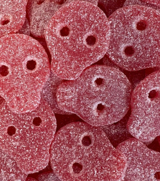SOUR STRAWBERRY VEGAN MINI SKULLS