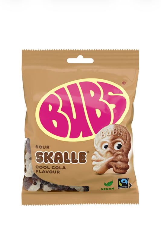 MINI BUBS SOUR COLA SKULLS 155 GRAM (VEGAN)