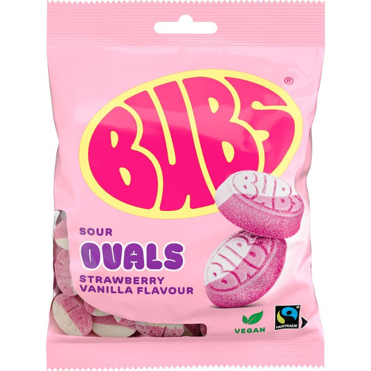 BUBS GOODY MINI SOUR STRAWBERRY-VANILLA 90G/1.1KG