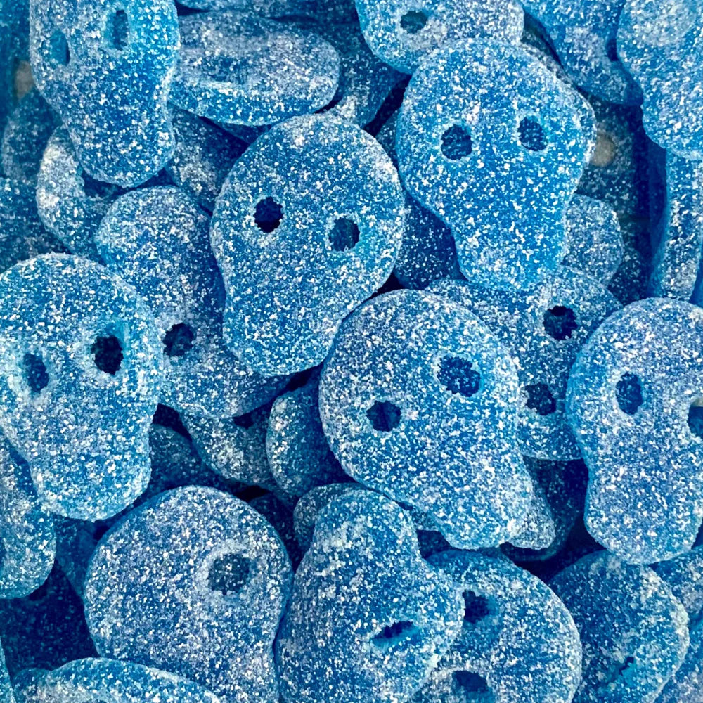 SOUR RASPBERRY VEGAN MINI SKULLS